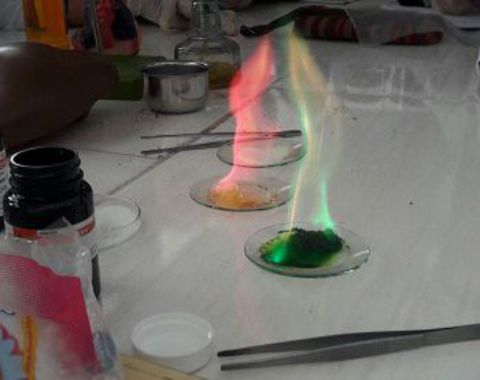 برگزاری آزمایش شعله در آزمایشگاه